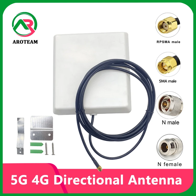 Base Station 5G 4G LTE Directional MiMo Panel Antenna High Gain 30dbi Outdoor Waterproof Aerial With SMA RPSMA N Signal Boost