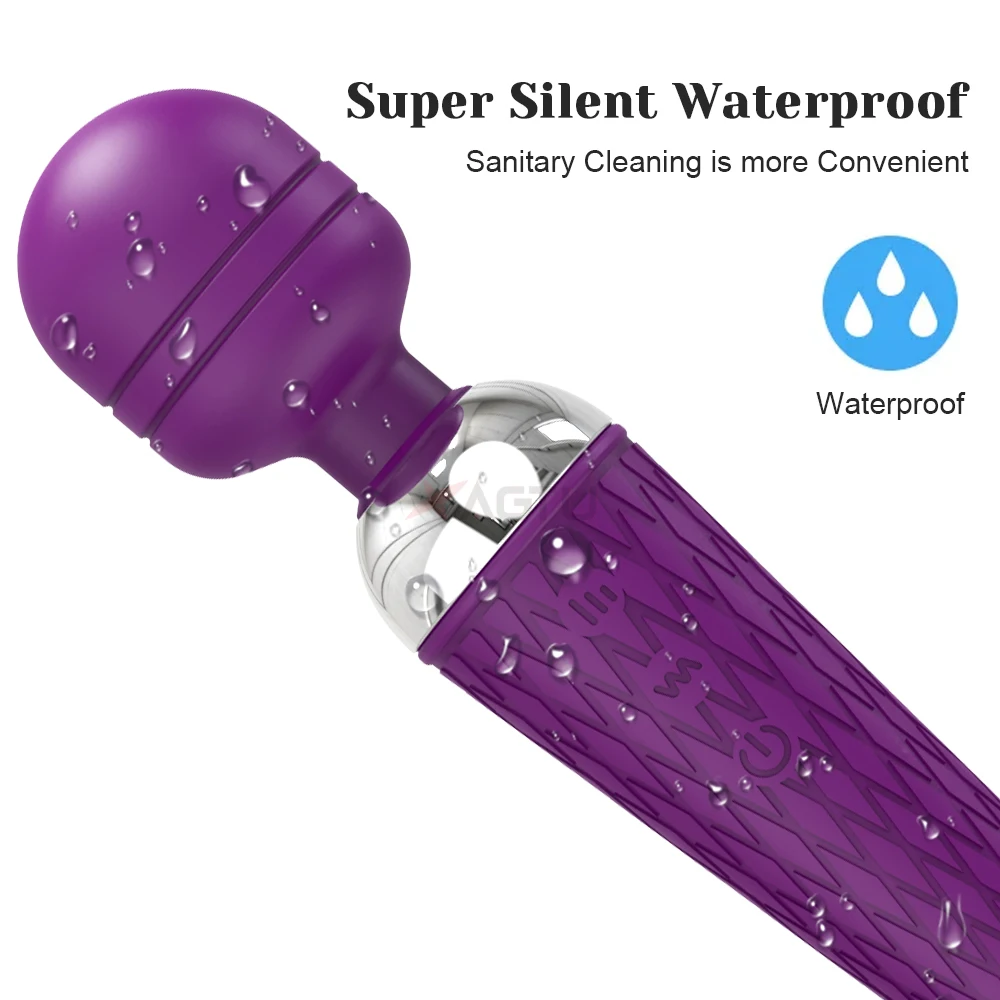Powerful Magic-Wand AV Vibrator Female 20 Modes Clitoris Stimulator G Spot Massager Adult Erotic Product Sex Toys for Women
