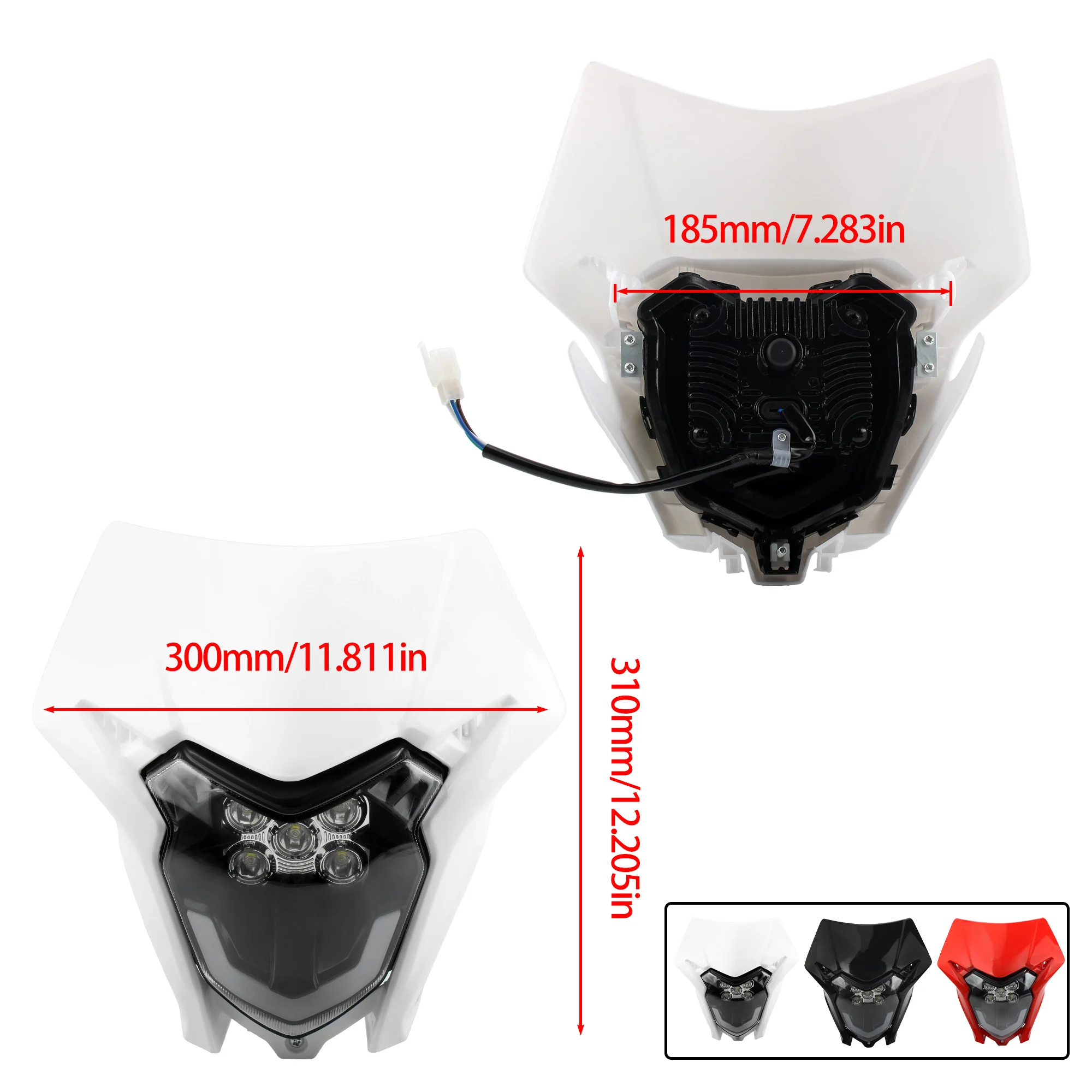 Motorcycle LED Headlight Universal Headlamp for Honda CRF 150 230 250 300 450 Universal Headlamp Accessories Motocross Dirt Bike