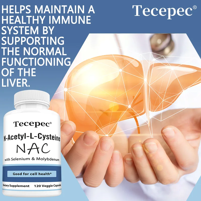 N-Acetyl-L-Cysteine - NAC Supplement, Selenium & Molybdenum, Liver, Respiratory, Gut, Immune & Cellular Health Support