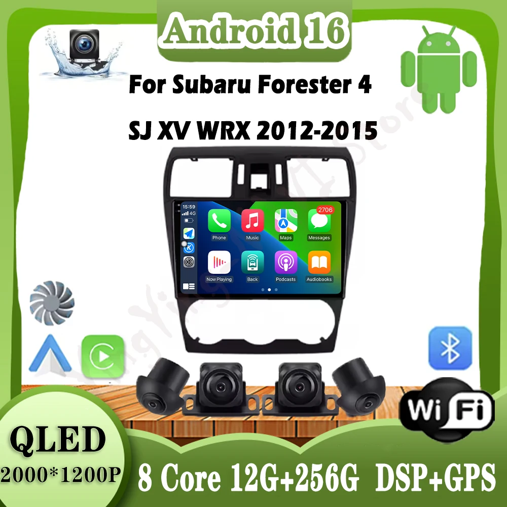 

9 Inch For Subaru Forester 4 SJ XV WRX 2012-2015 Car radio Android Auto Wireless Carplay Multimedia Player GPS Navigation