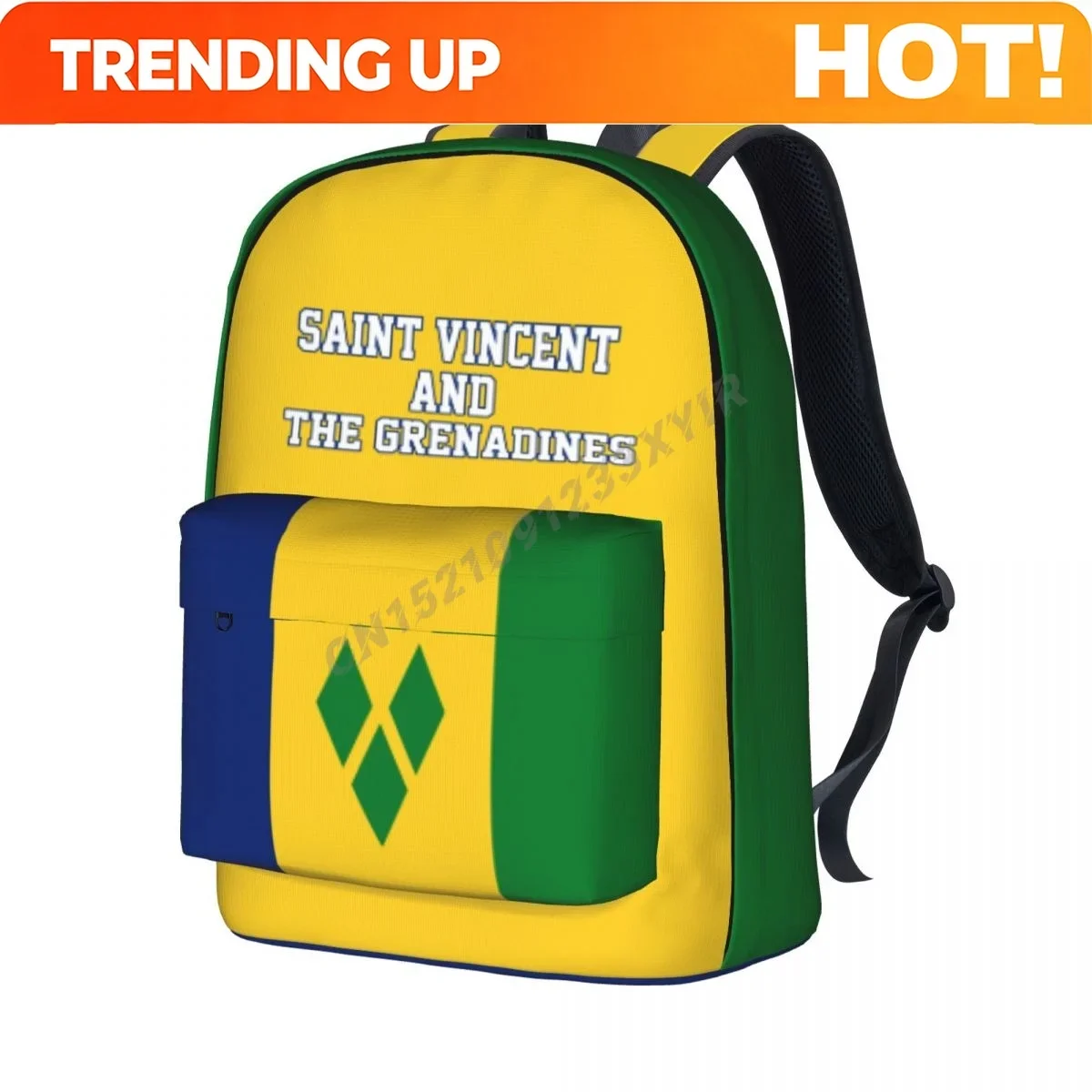 Custom Bag Unisex Backpack Saint Vincent And The Grenadines Flag Stitch Schoolbag Messenger Bag Case Laptop Travel Bag Mochila G