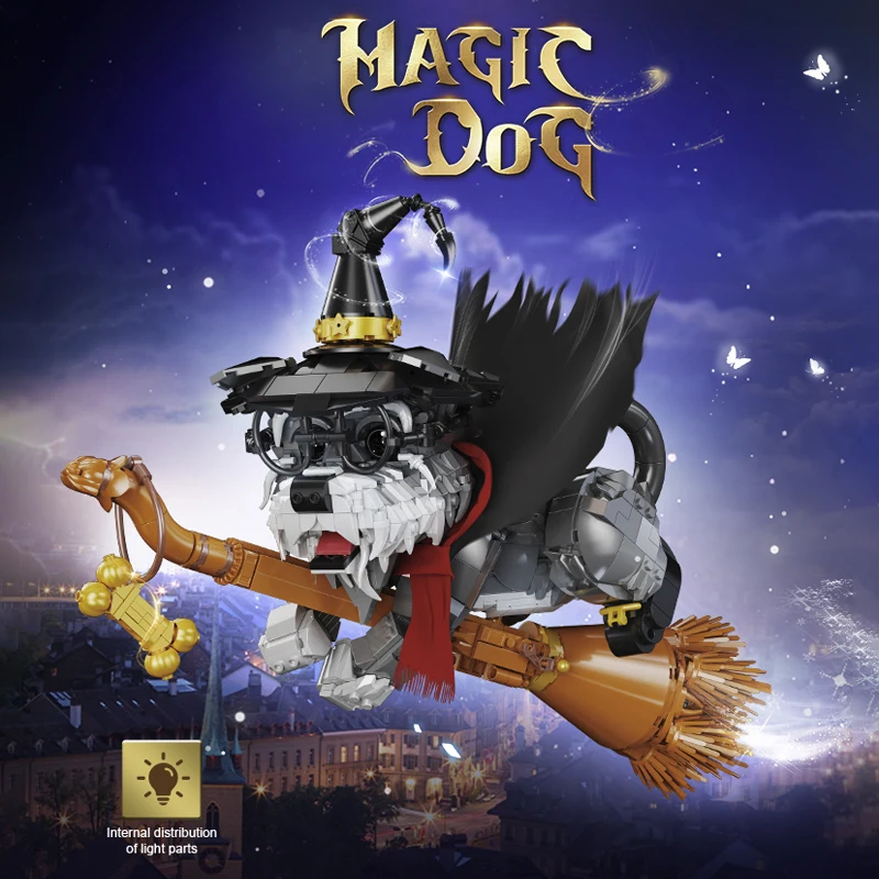 Wizard Animal Academy Hunde Bausteine Modell Set Magic School MOC Bricks Kit DIY Spielzeug Kreative
