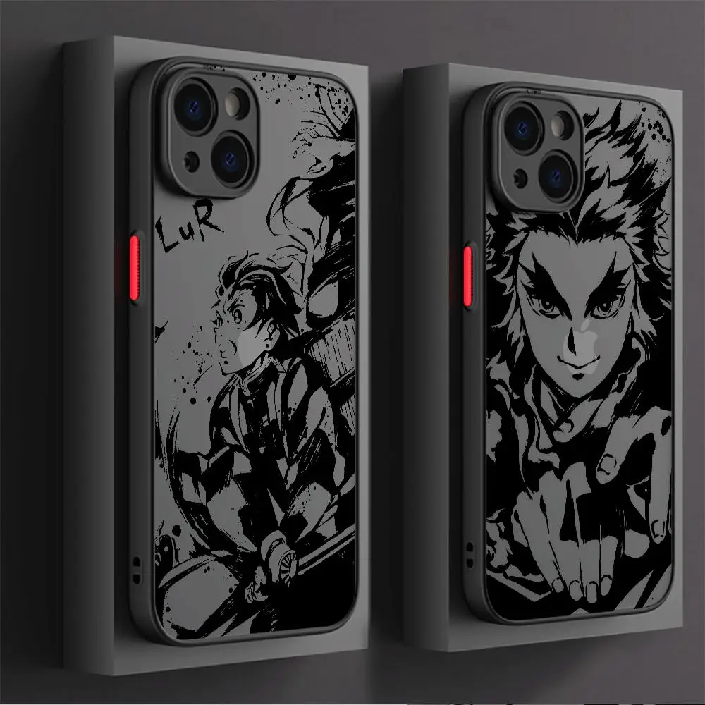 Rengoku Kyoujurou Demon Slayer Phone Case for iPhone 13 Pro Max 15 7 8 Plus 11 Pro XS Max 14 Plus XR X 12 Mini Clear Cover