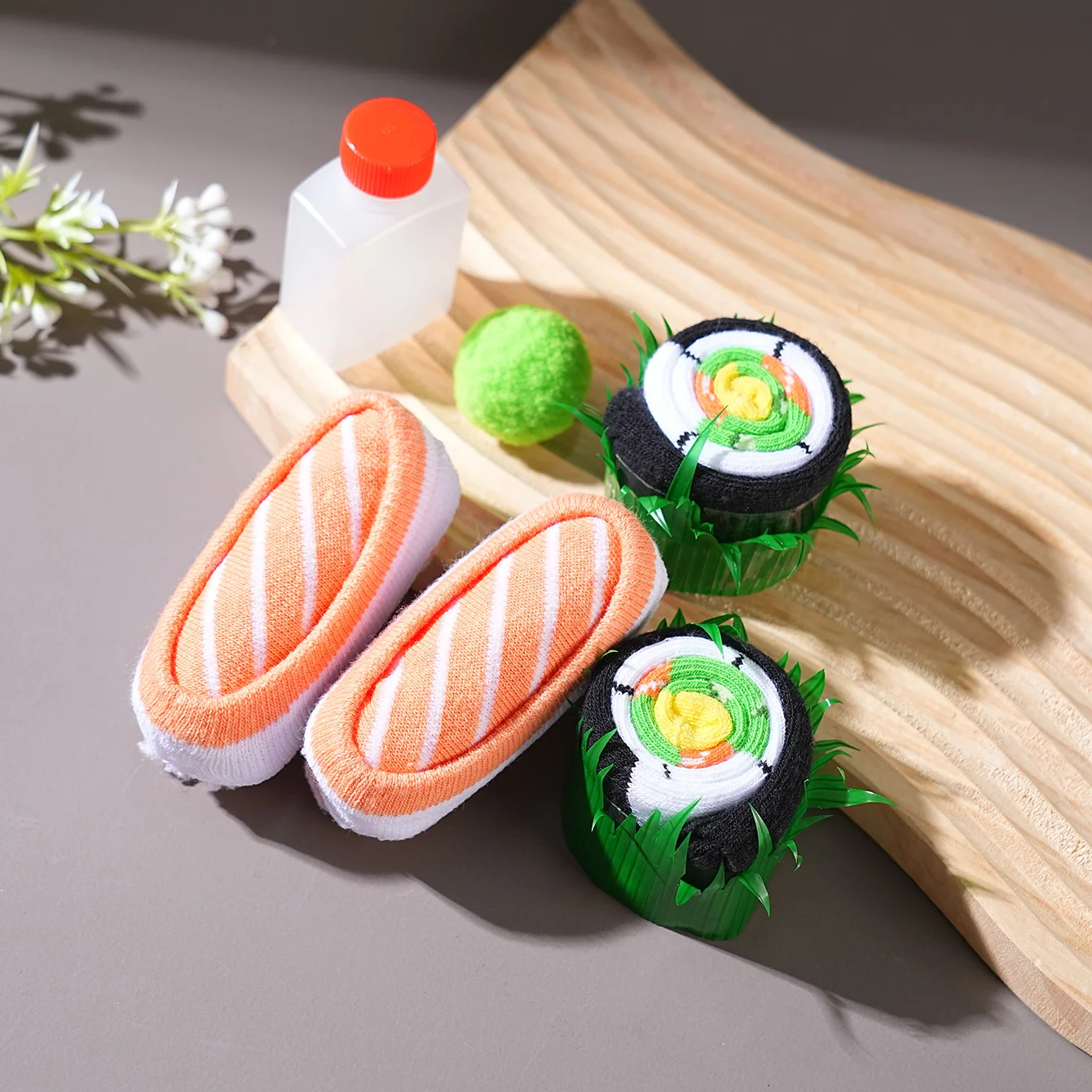 زوجان من جوارب منتصف الساق للرجال والنساء، جوارب صندوق هدايا سوشي السلمون الملونة المبتكرة والممتعة، طراز عصري أوروبي وأمريكي، هدايا جديدة غير رسمية للحفلات، عيد الميلاد، سانتا كلوز، أنماط الخريف والشتاء، جميع المواسم #6