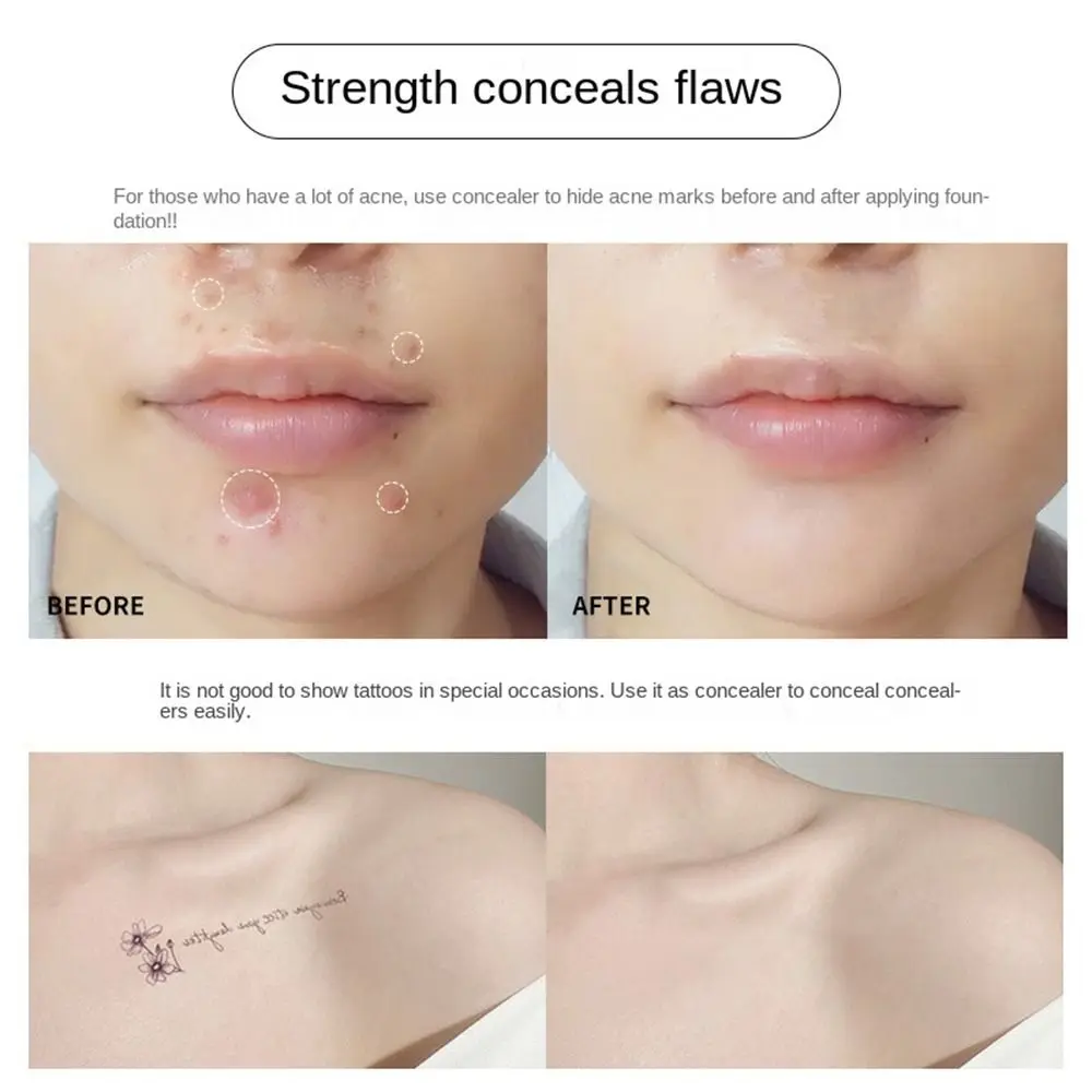 Couverture de tatouage beauté visage maquillage correcteur fond de teint crème couverture complète crème cernes correcteur fond de teint liquide