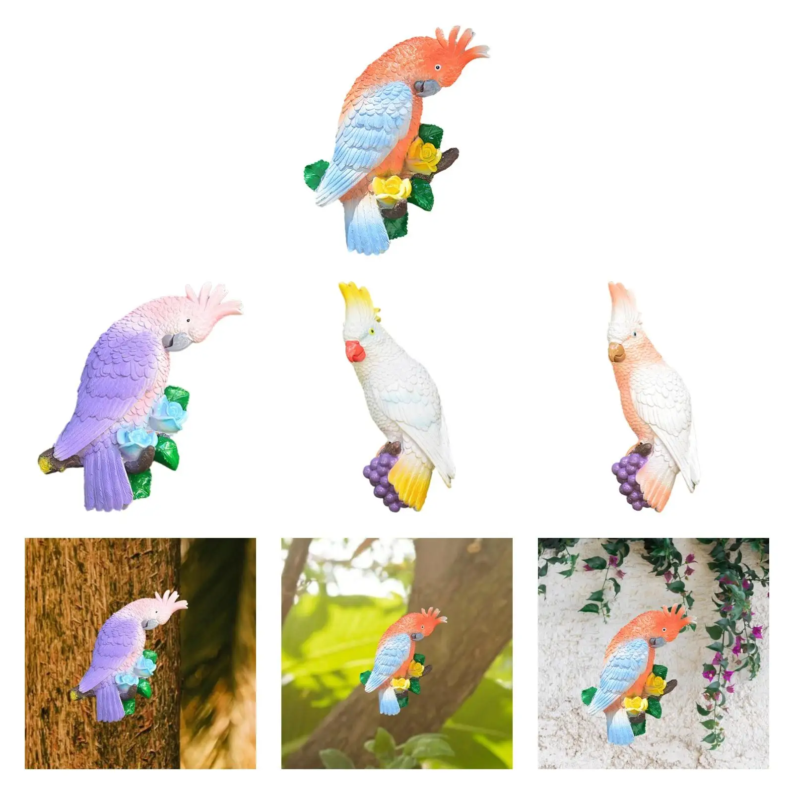 

Декоративная фигурка попугая, статуя птицы для сада, украшение дерева, модель ручной работы
