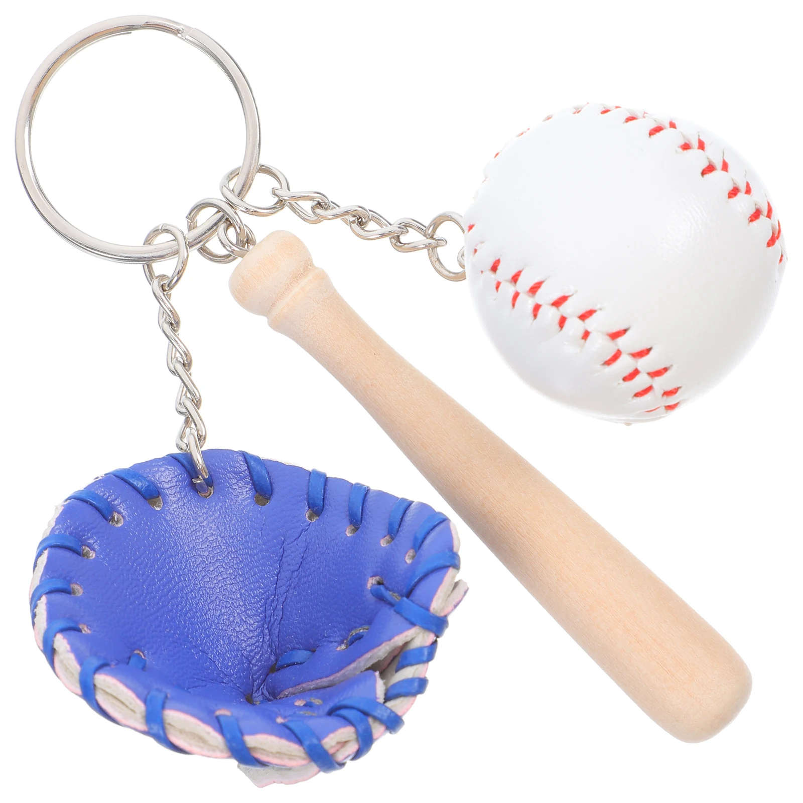

Baseball Keychain Pendant Glove Jewelry Clips Backpack Bag Pu Rings for Women