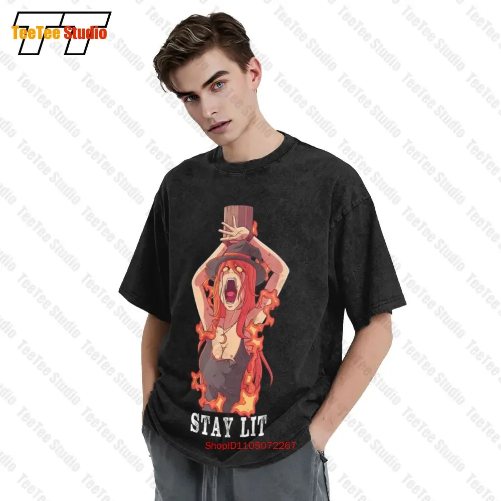 New Limited Occult Stay Lit Devil Hell Unholy Antichr St Witch Vintage Oversized T-Shirt S 3Xl AOGW - view 3