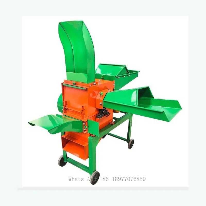 Cheap Price High Capacity Animals Feed Grass Chopper Crusher Machine Straw Corn Stalk Chaff Cutting Shredding Machine