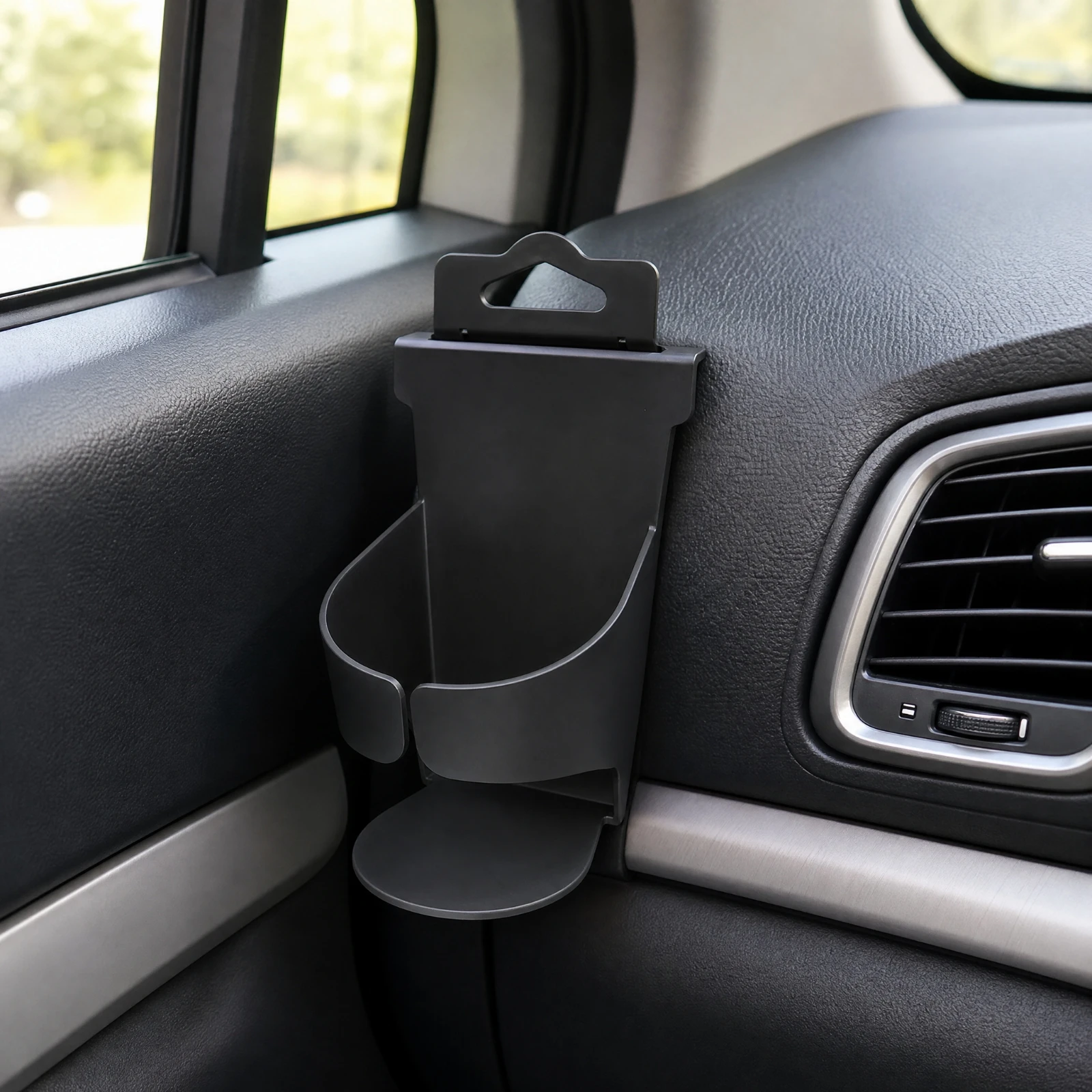 Car Door Cup Holder No-Drill Vehicle-Mounted Beverage Holder in-Vehicle Storage Receptacle Compact Slim for Daily Commuting