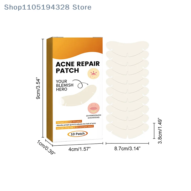 

[HB] 10 шт., инструмент для ремонта акне, инструмент для удаления прыщей для лица, подбородка, лоба, дышащая гидроколлоидная невидимая наклейка