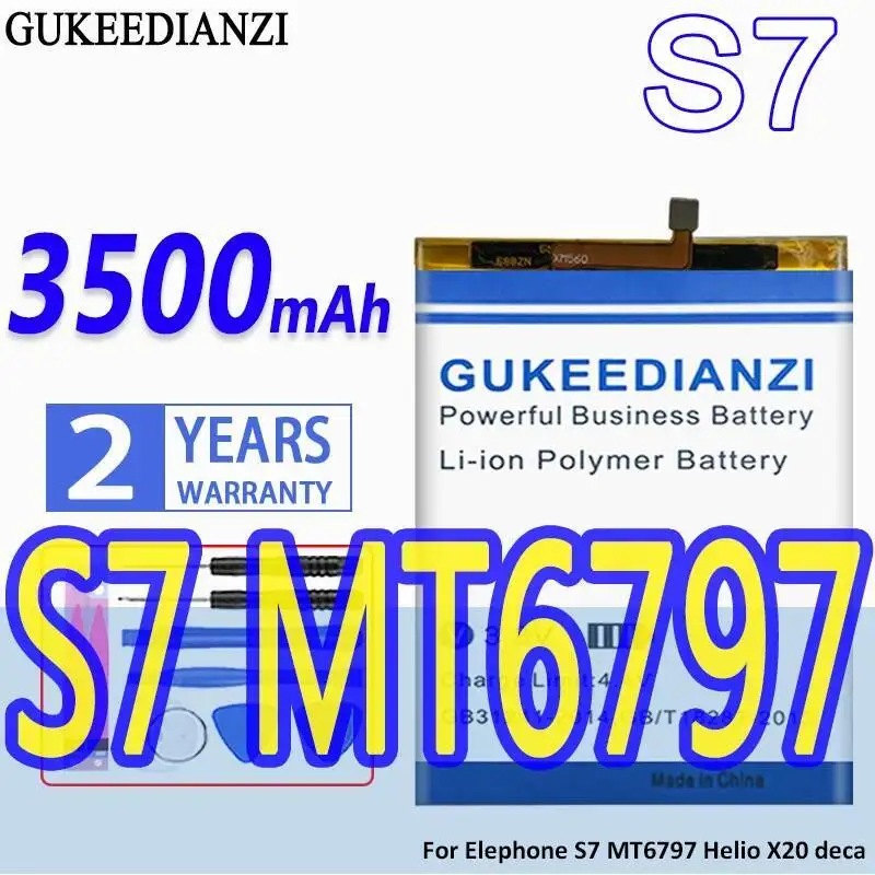 

Аккумулятор мобильного телефона для Elephone S7 MT6797 Helio X20 Deca R9, быстрая зарядка, экологически чистый, 3500 мАч