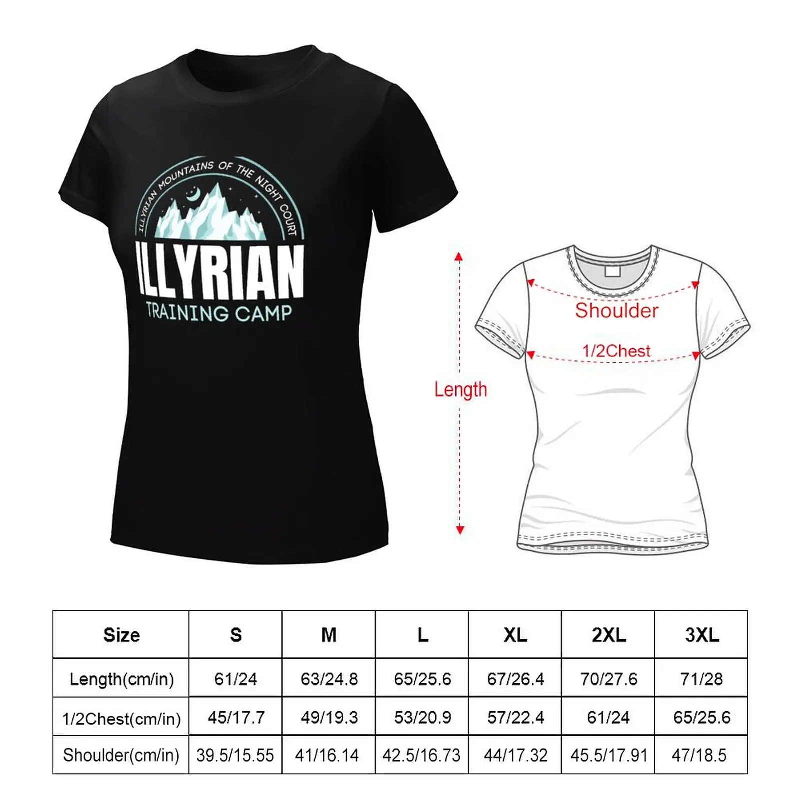 Illyrian Training CampNight CourtACOTAR IllyrianAcomaf AcowarRhysand FeyreVelaris AzrielCassia T-Shirt vintage Women clothing