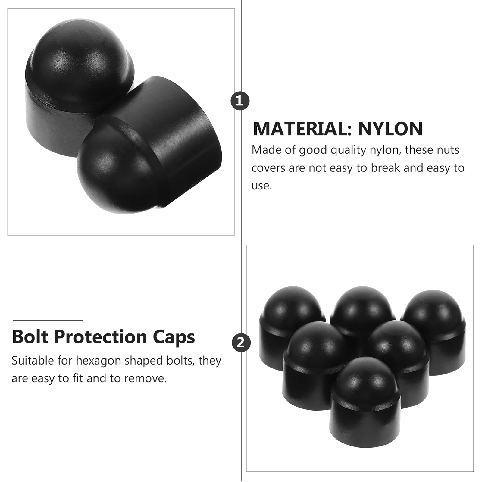 

20 Pcs Hex Bolt Caps Hexagon Nylon Screws Dome Protective Covers Waterproof Nut End Covers Bolts Protection Furniture Industry