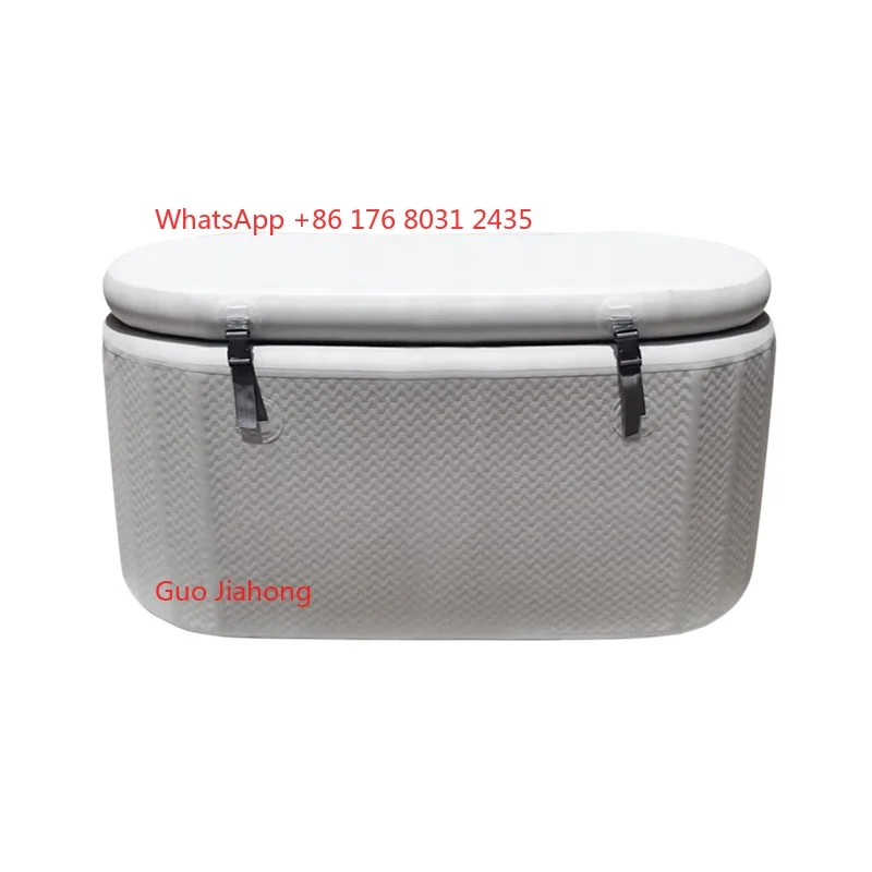 حوض استحمام ثلج قابل للنفخ من مادة PVC عالي الجودة مع غطاء مضخة مبرد يغرق بارد للاستخدام في حمام السباحة للاستخدام في الهواء الطلق قماش بغرز متدلية