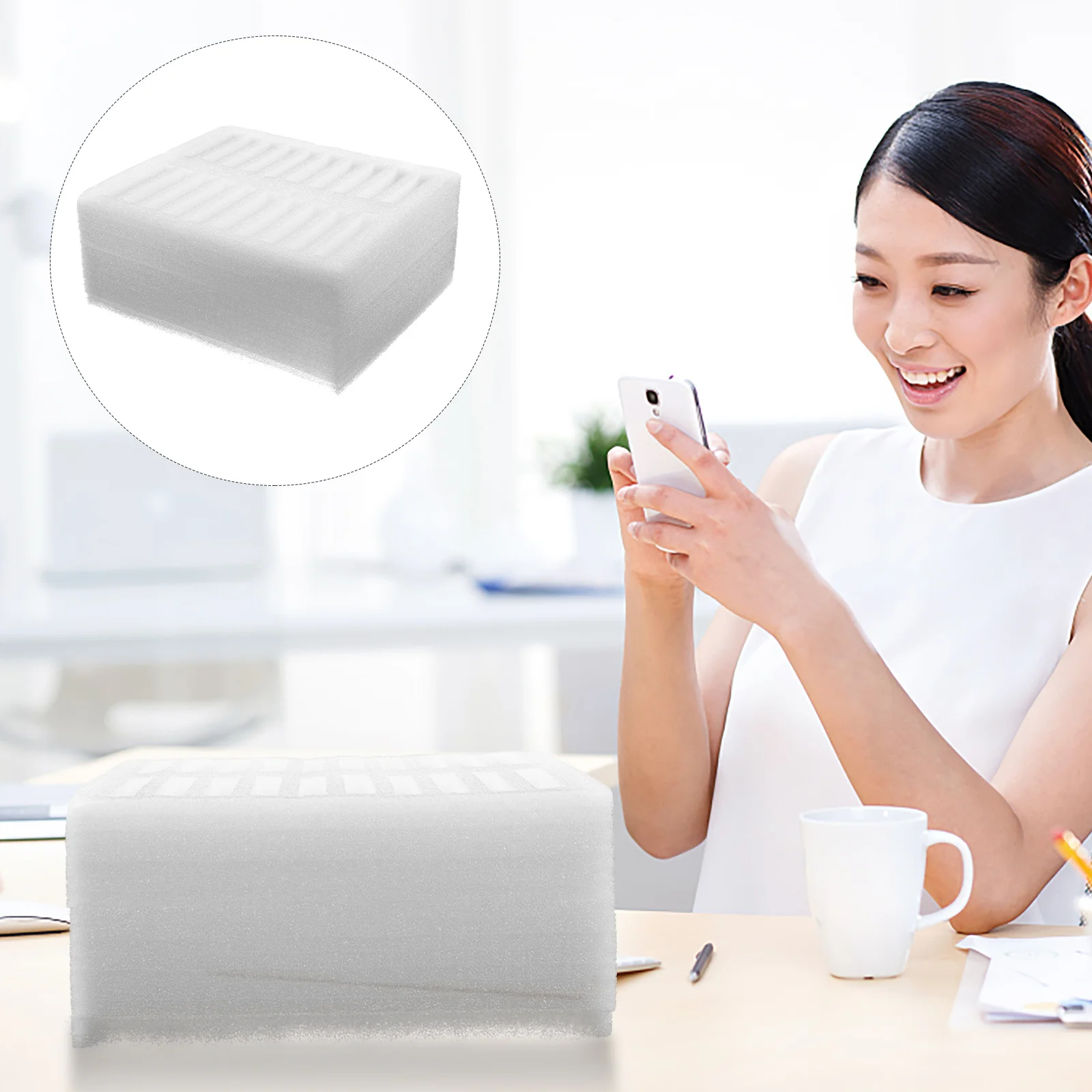 1pcs Cell Phone Storage Box Desk Organizer With 20 Slots, Epe Foam Protection, Classroom Phone Holder, Desktop Storage Box,