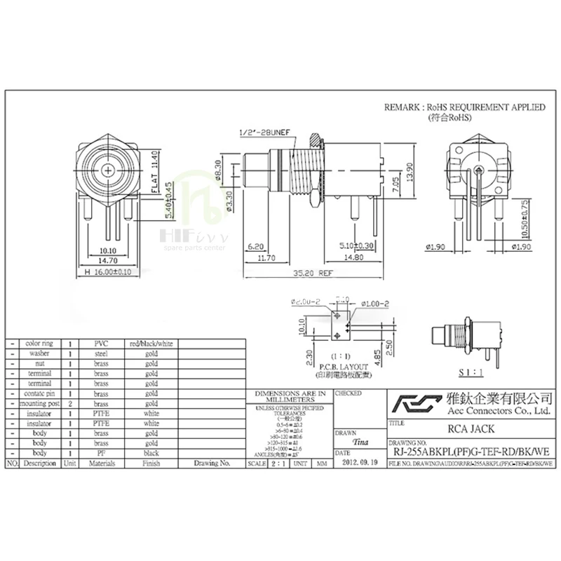 2 шт. HIFI Позолоченные RCA разъем для аудио DAC усилитель сигнала провода декодер RCA разъем адаптер Женский PCB панель крепление припоя