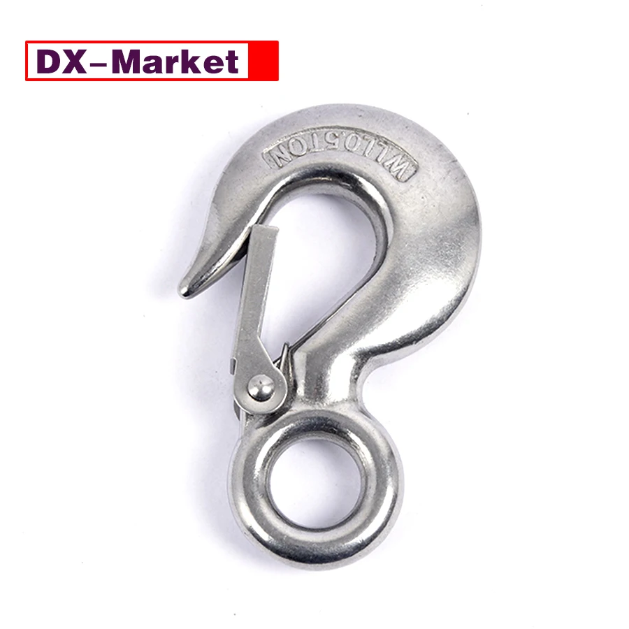 

2T 304 Stainless Steel Eye Hooks ,S320 Safety Latch Fixed Eye Snap Hook ,J040