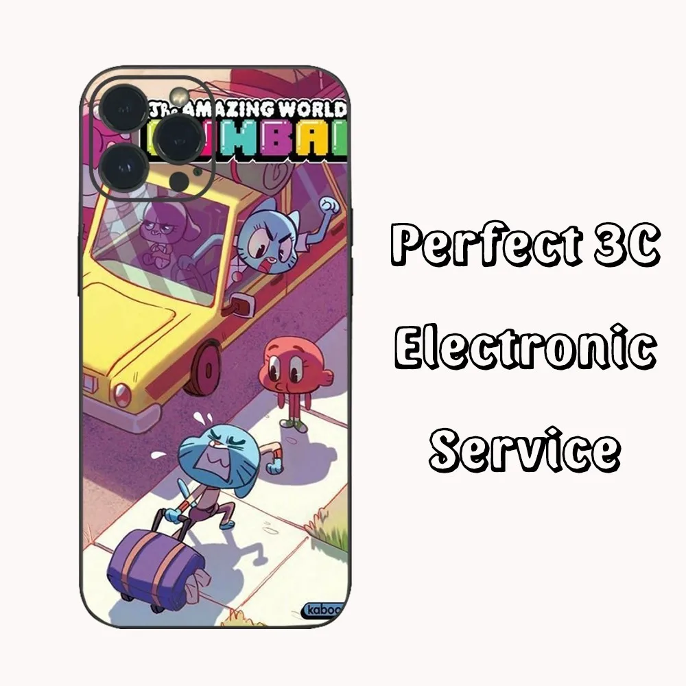 Incrível mundo de g-gumball capa de telefone para iphone15 14 13 12 mini 11 pro xs max x xr se5 6 7 8 plus capa de silicone macio