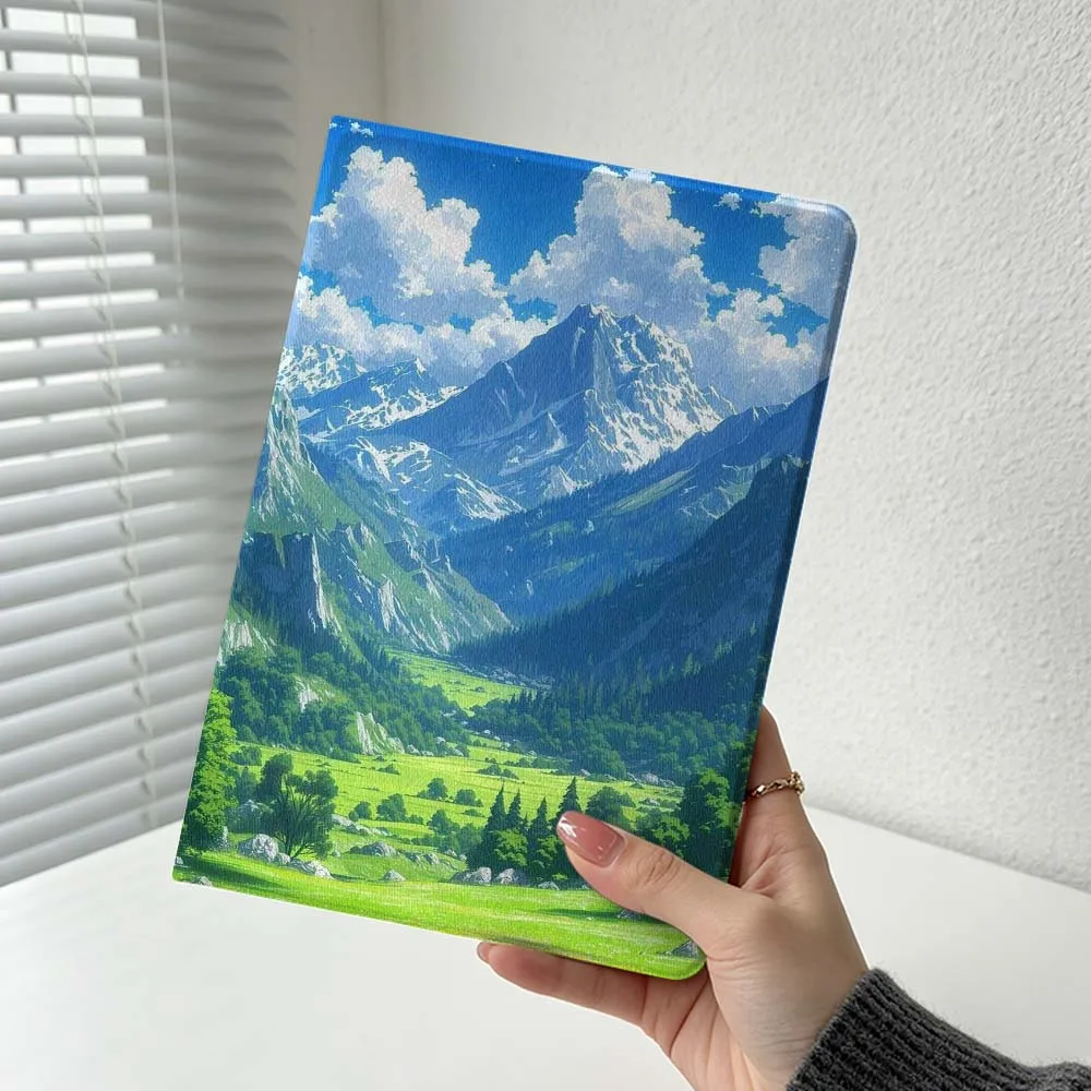 Mountain Waterfall Pine Cover For Xiaomi Redmi Mi Pad 8 7 6 5 4 2 SE K Pro Max Ultra Poco Pad Soft Inch Tablet Case