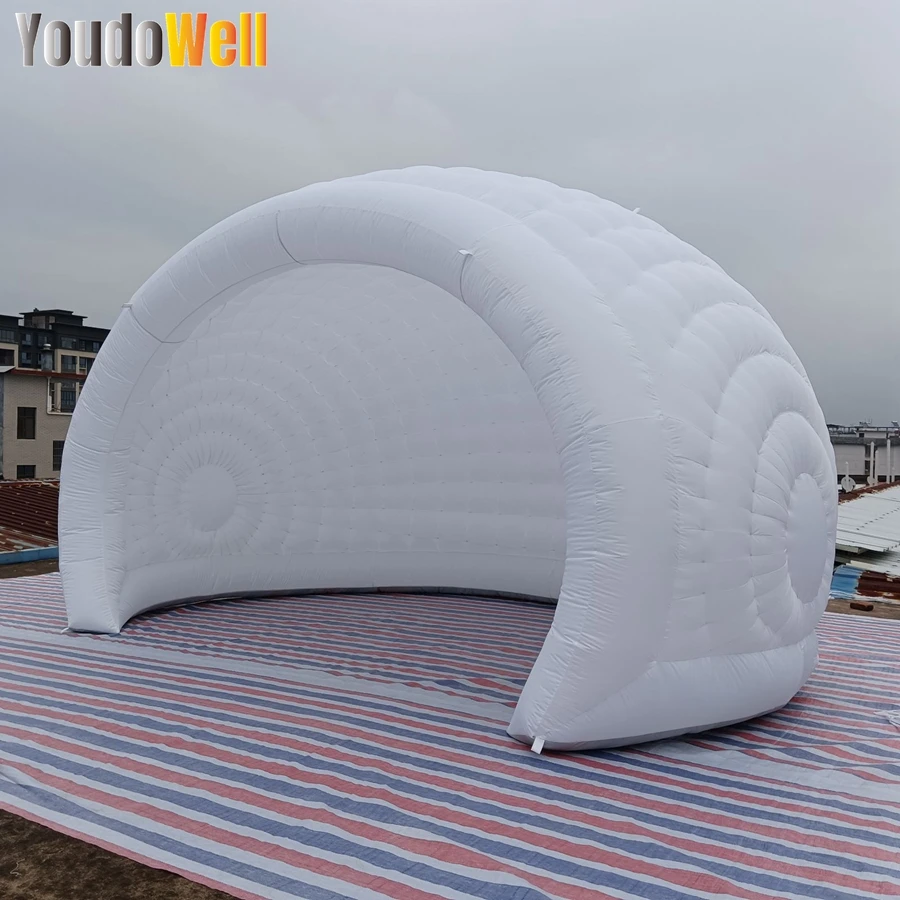 Newest Custom Oxford Inflatable Air Dome Tent Honey House Finished Igloo with LED Lights Big Tent Bar Tent Wedding Party Event R