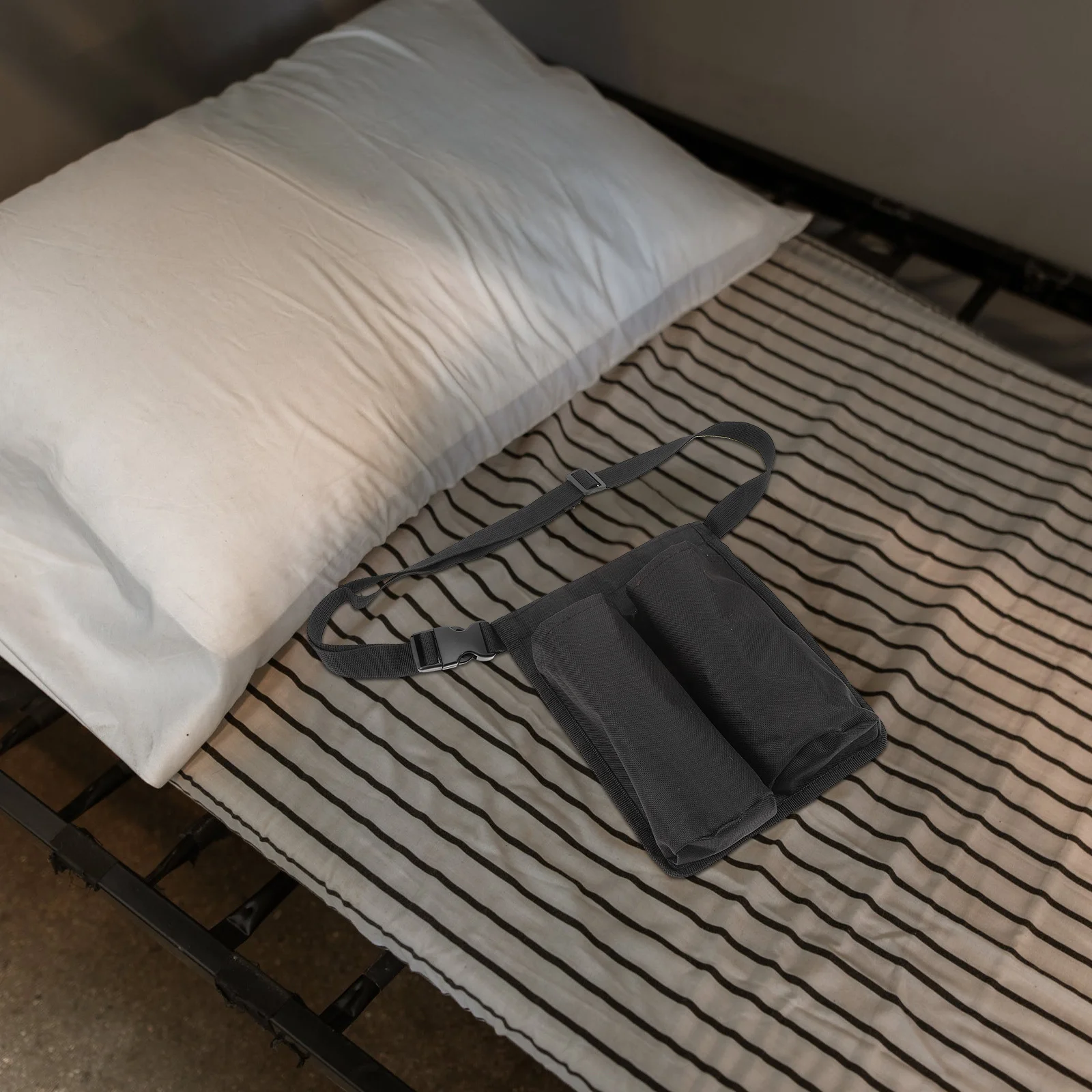 1 قطعة حقيبة تخزين زجاجات التدليك الأسود زيت طبيعي الخصر الحقيبة مدلك المنظم المحمولة زجاجة حامل فرشاة مستحضرات التجميل