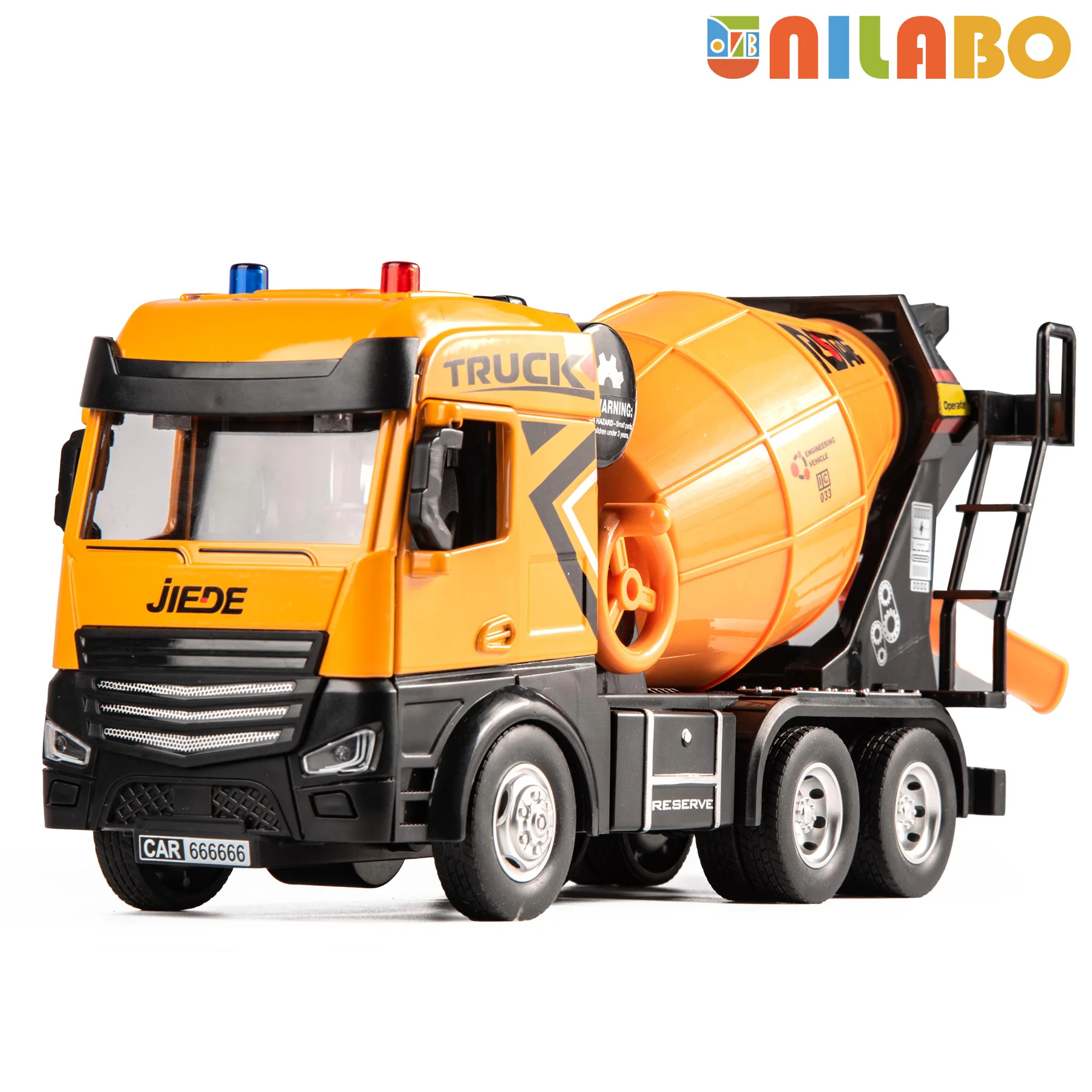 

Alloy 1:40 Mixer Truck Rotating Drum, Inertial Power, Sound Light - Construction Engineering Toy, Perfect Gift for Boys Girls 3+