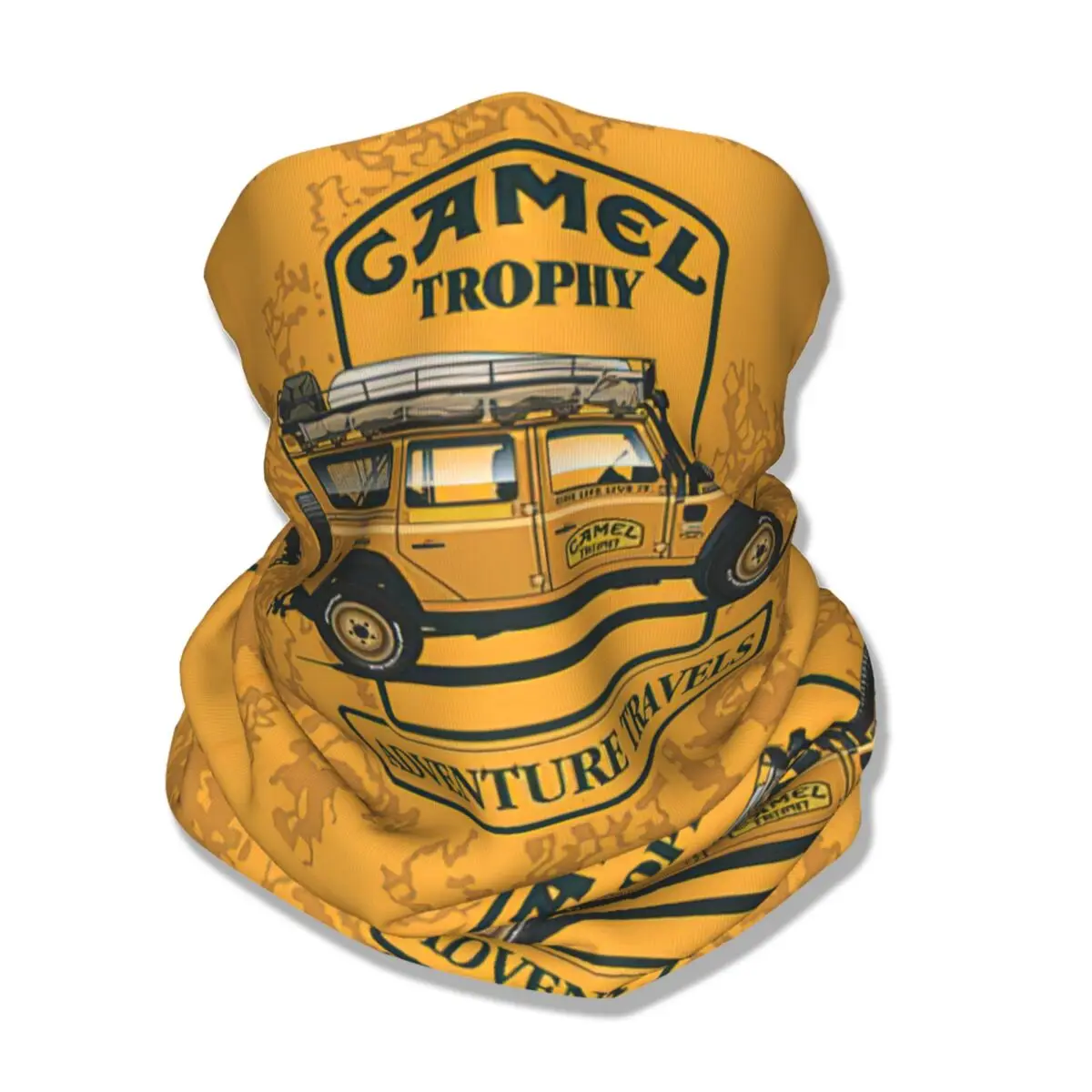 Camelos troféu defender 110 bandana pescoço capa impressa moto amarelo carro lenço mágico multi-uso bandana caminhadas para homens mulheres inverno