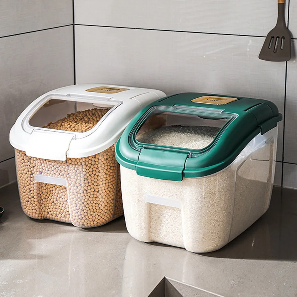 Exquisite-5KG Kitchen Container Bucket Insect-Proof Moisture-Proof Rice Box Grain Sealed Jar Home Storage Pet Dog Food Store Box