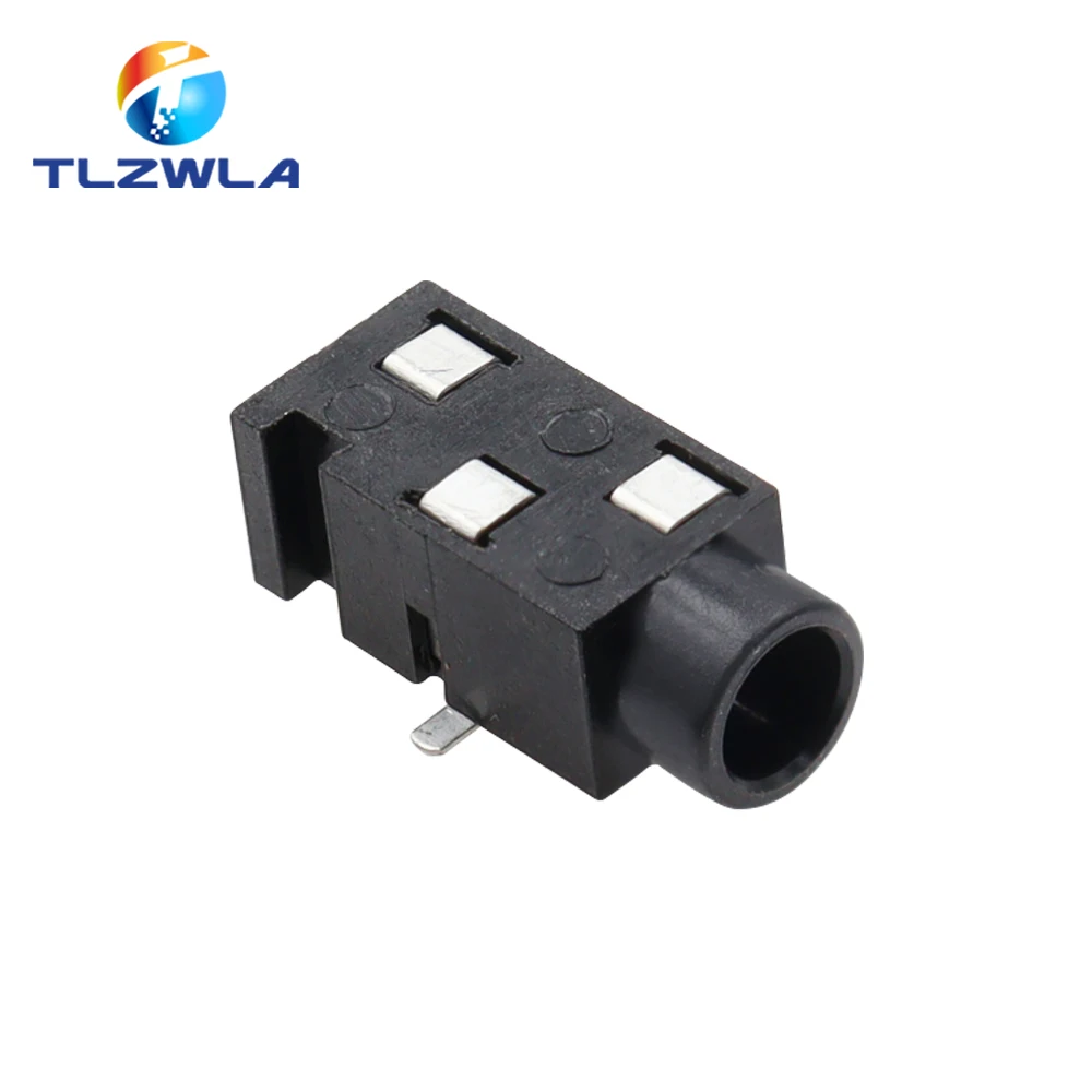 10PCS Earphone Socket 3.5MM Audio Socket PJ-320 3Pin SMD Belt Column 3.5 Headset Female Seat PJ320B