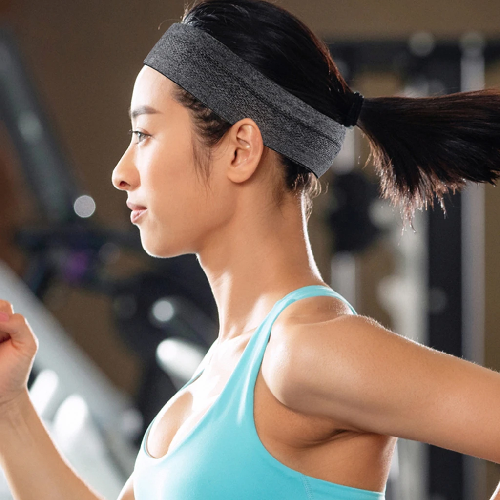 Diademas deportivas elásticas, tocado con absorción de sudor, diadema de entrenamiento de secado rápido, bandas para el sudor transpirables antideslizantes para Yoga y correr