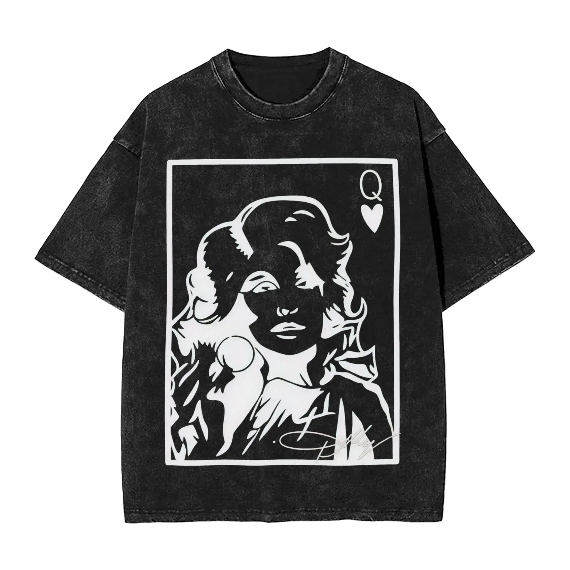 Vintage Dolly Parton Memorial  T-Shirt Men Round Neck 100% Cotton Washed T Shirt  Short Sleeve Tee Shirt Gift Tops