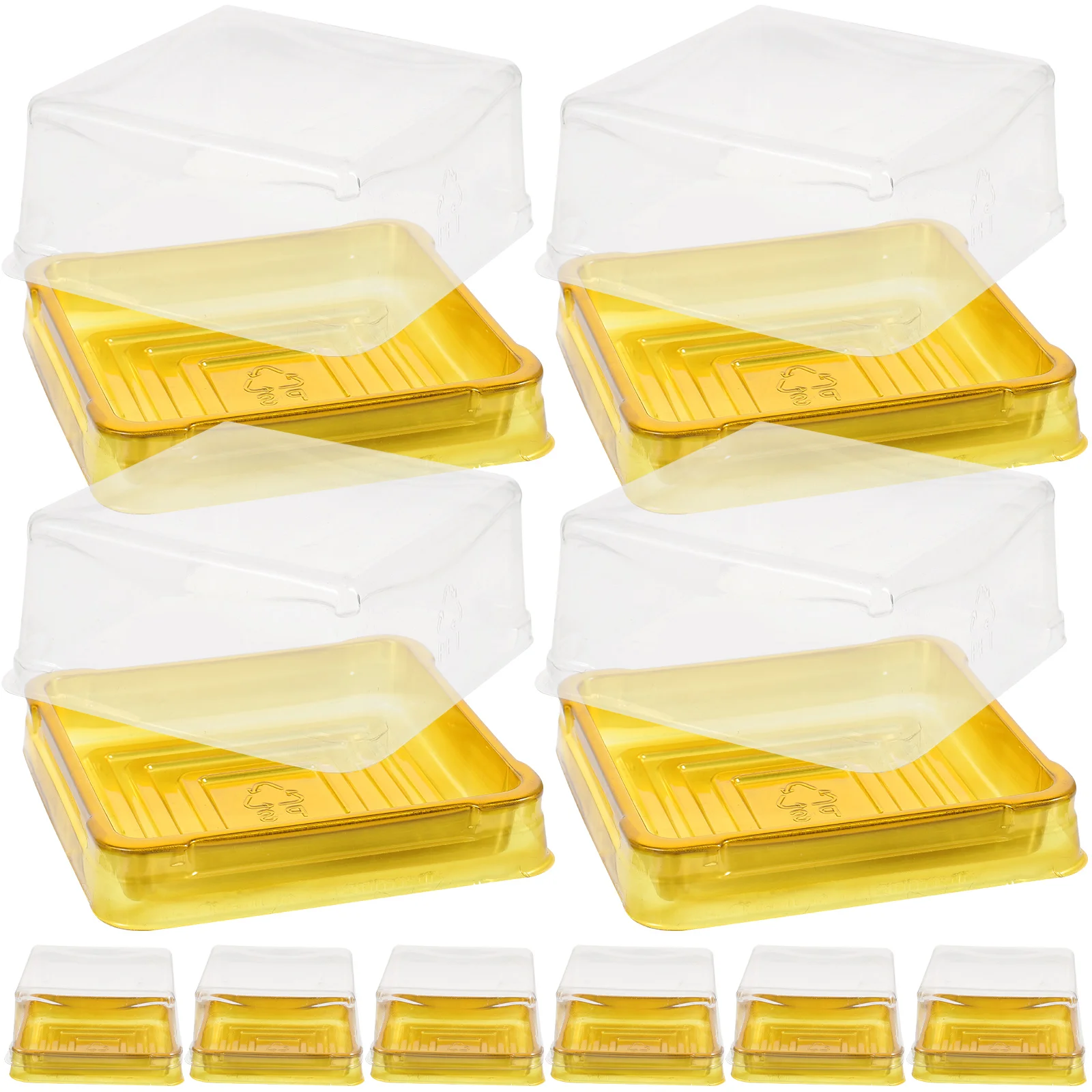

50pcs Square Dessert Packaging Boxes 7 7x7 7x4 2cm Safe Environment Friendly Cake Containers Pastry Boxes Holiday