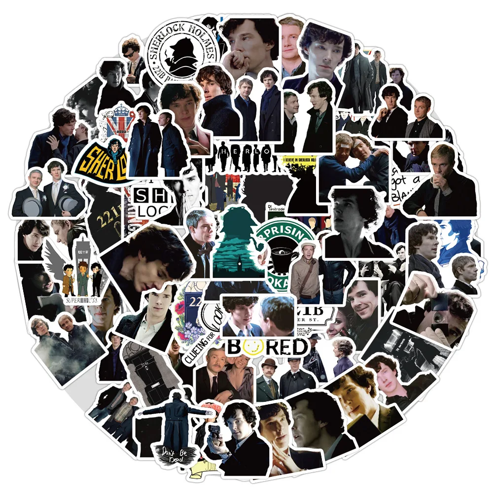 100 шт., криминальное загадочное ТВ-шоу, Шерлок, сезонные наклейки, наклейка с животными, сделай сам, чемодан, скрапбукинг, телефон, ноутбук, канцелярские принадлежности
