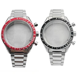 40mm Silver Watch Case Fit VK63 Stainless Steel With Watch Bezel Watches Accessory Part