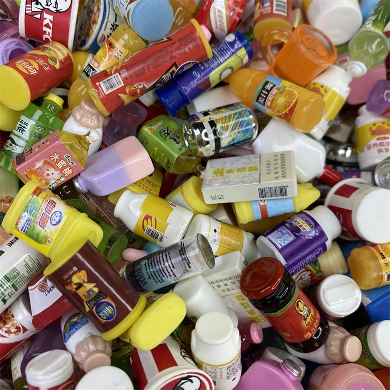 5 قطع لطيف مصغرة دمية سوبر ماركت الغذاء وجبات خفيفة كعكة صغيرة شرب لدمية اكسسوارات المطبخ