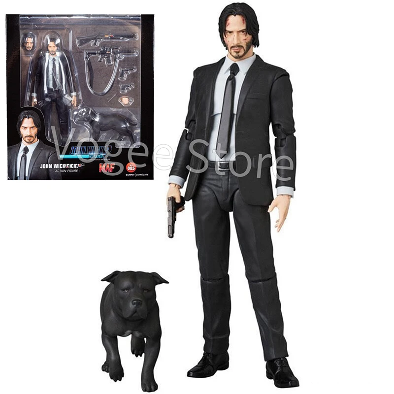 6inch New Type Mafex 085 JOHN WICK Chapter 2 Action Figure Doll Horror Halloween PVC Collectible Joints Moveable Model Toy Gift