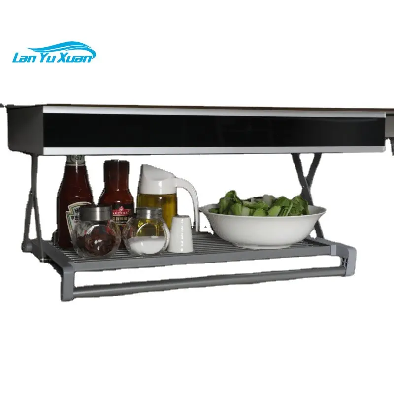 2023 Factory Plastic Kitchen Storage Rack 1 Layer Cabinet Under Shelf