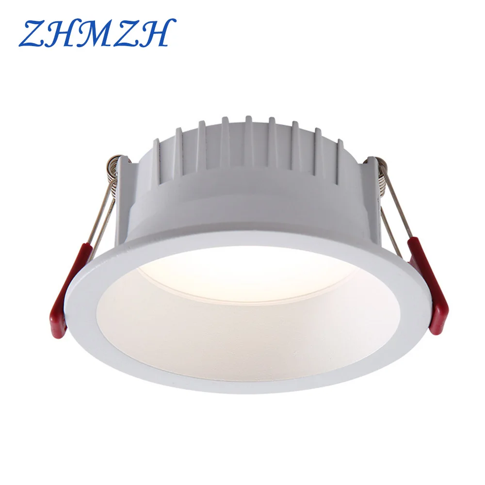 ZHMZH 10pcs/Lot LED Downlight 220V High Color Rendering Anti-glare Household 6W 12W 15W Warm White  Ceiling Lamp For Bedroom