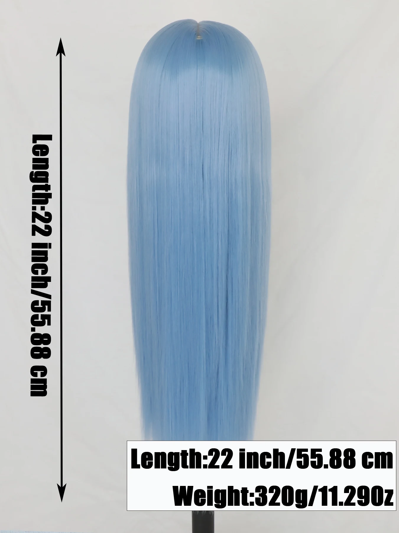 Pelucas frontales largas y rectas para mujeres negras, cabello sintético prearrancado, parte libre, azul claro