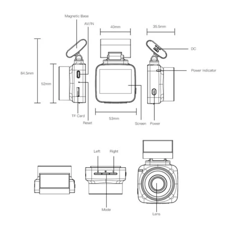 2.0 Inch Ips Scherm Rij Recorder Q2n Hd Verborgen Recorder 1920*1080P Auto Camera Auto Elektronica