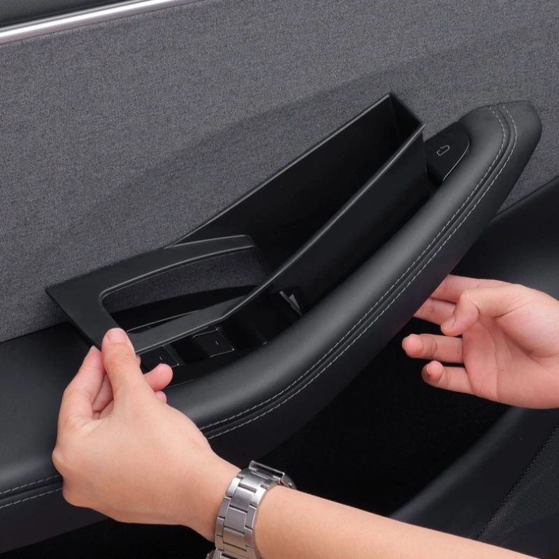 

Для Tesla Model Y Juniper 2025 Model 3+ Highland Автомобильная дверная ручка Ящик для хранения Внутренняя ручка Универсальный органайзер-контейнер Лоток