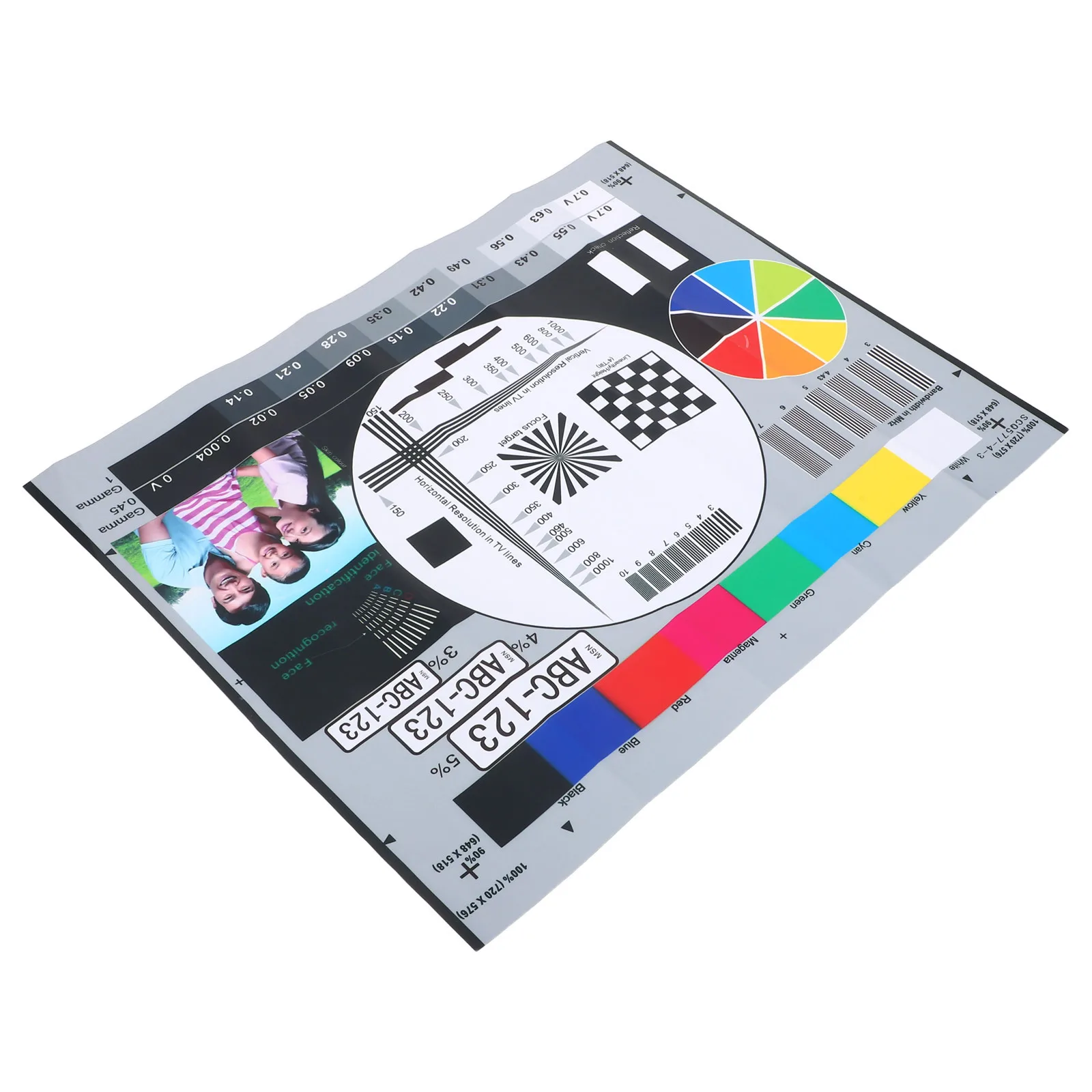 Camera Focus Testing Tool High-Resolution Lens Calibration Chart For Cctv Installation Color Accuracy Checker Image Test Card