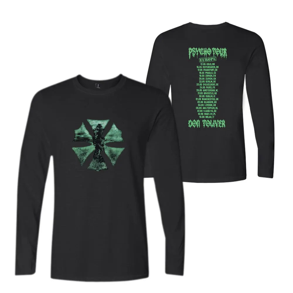 

Don Toliver Merch PSYCHO TOUR WINDOW 2025 Модный повседневный топ с длинными рукавами для мужчин и женщин