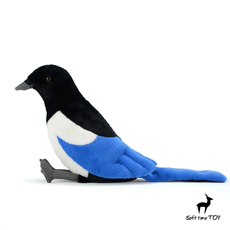 Peluche de Pica Pica Realista, Juguete de Peluche de Pica Pica Euroasiática, Muñeco de Simulación de Pica Pica Azul, Regalo para Amantes