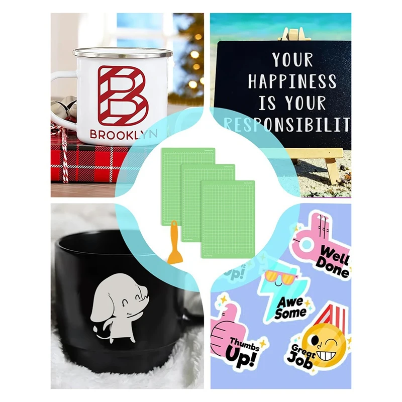 Top-Cutting Mat Compatible, Adhesive Sticky Non-Slip Cut Mats Replacement Accessories For Sewing Quilting And Craft