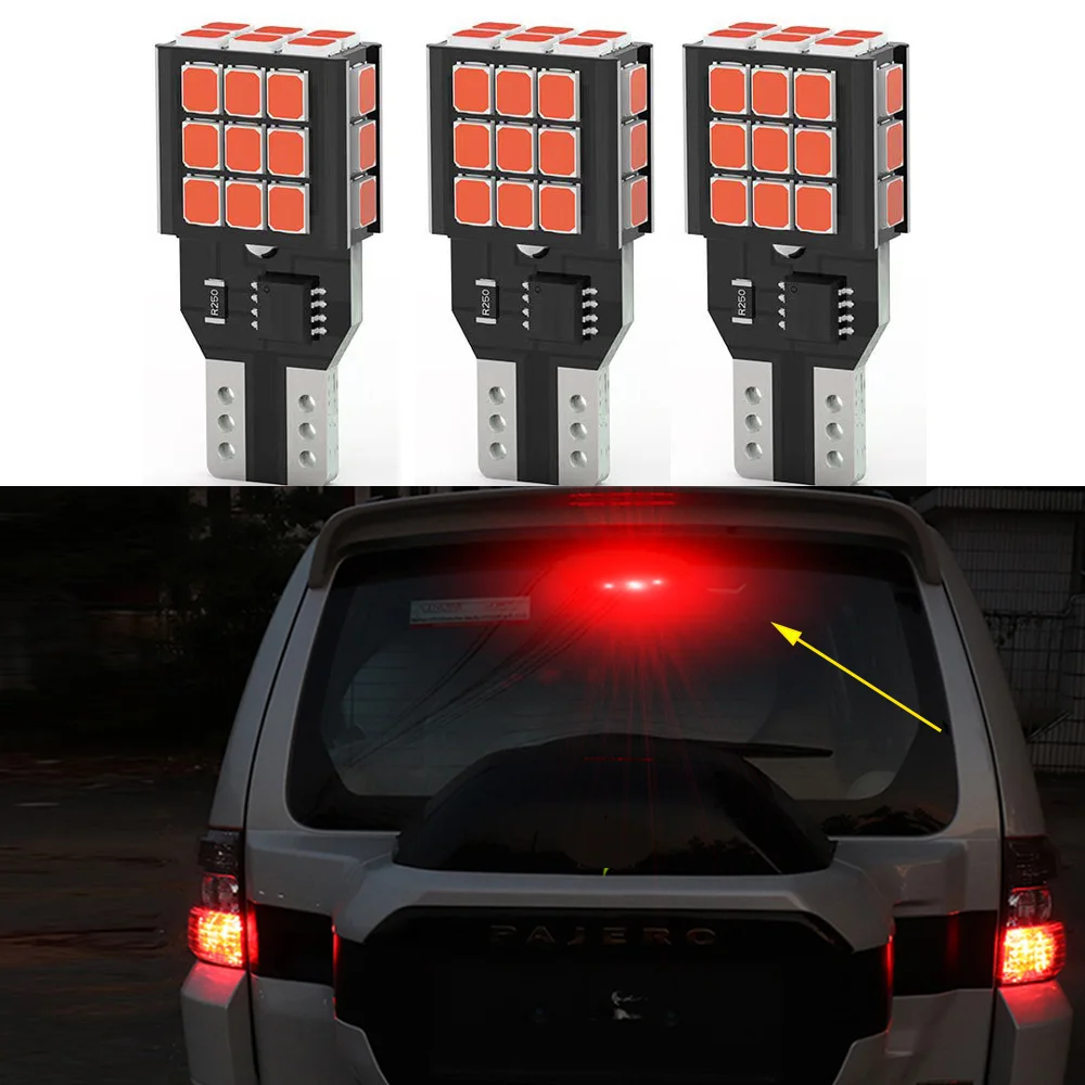 

3Pcs High-mounted stop lamp For Mitsubishi Montero Shogun Pajero 4 V80 V93 V97 V98 2007-2020 Brake Light Canbus