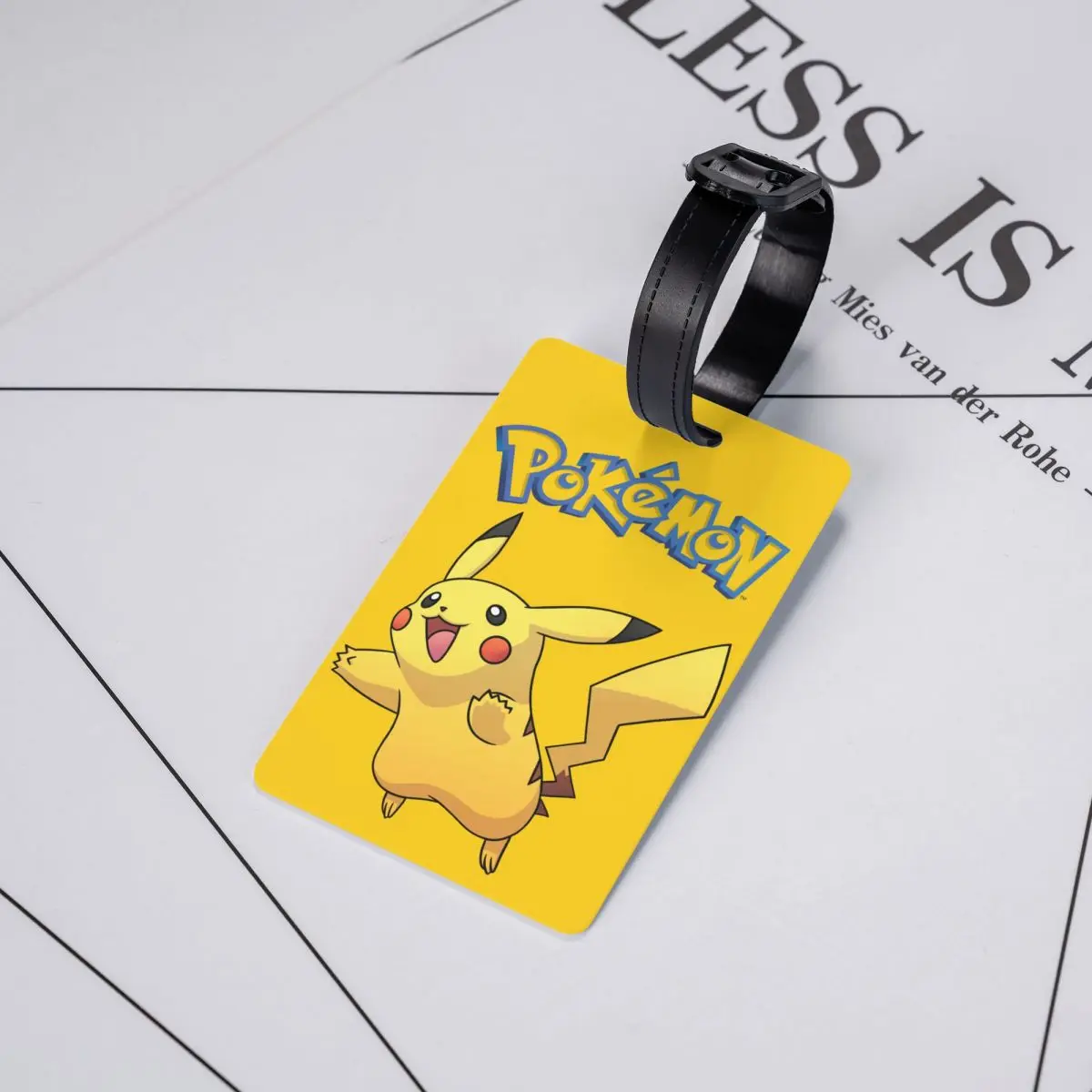 Étiquette de bagage personnalisée Pokemon Pikachu, sac de voyage, valise, couverture de confidentialité, étiquette d'identification