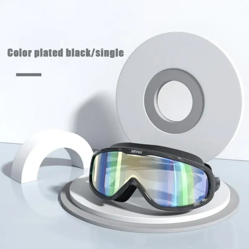 Adult electroplated large frame swimming goggles/anti-fog and anti-ultraviolet/safety optical lenses/swimming accessories